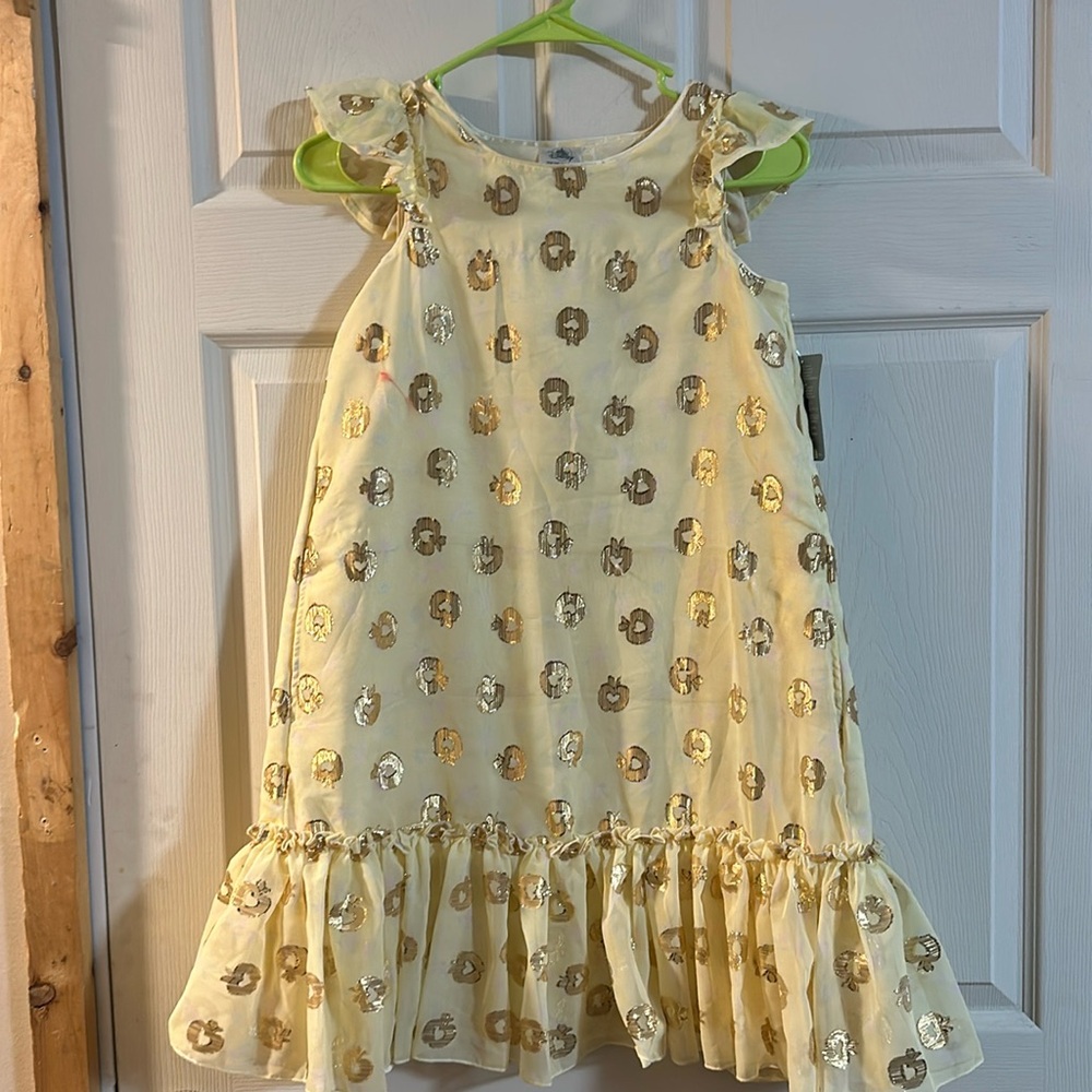 DISNEY SNOW WHITE ADAPTIVE DRESS: YELLOW: NEW WITH TAGS: SIZE MEDIUM
